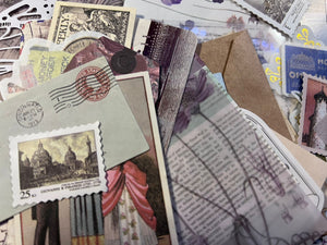Paquete de papel efímero vintage (a) / Elaboración / Suministros de diario basura / Papel de calco / Lucky Dip / Smash Book /  collage / vitela