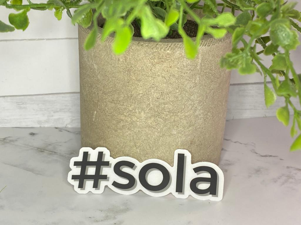 Stickers #sola transparente