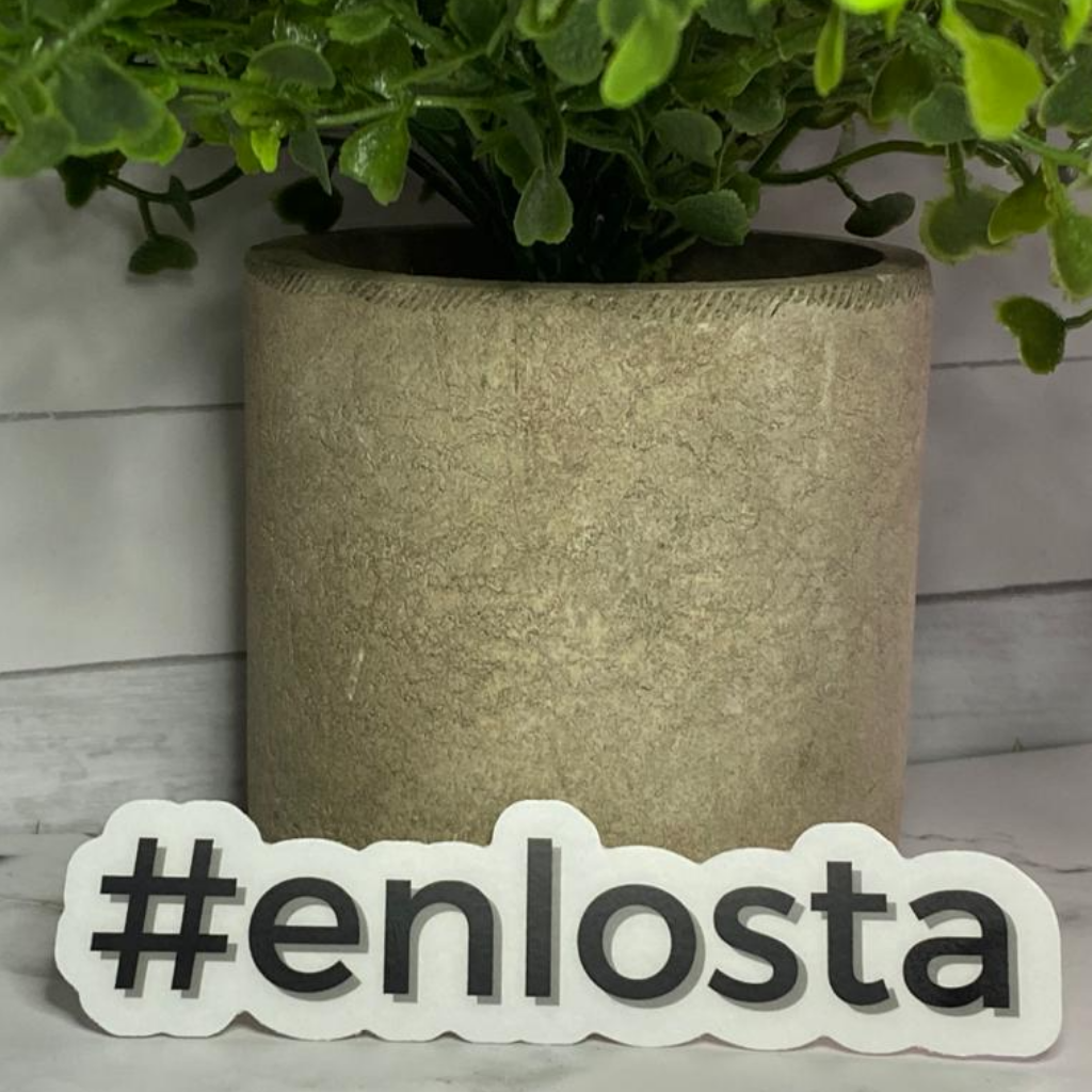 Stickers de #enlosta transparente